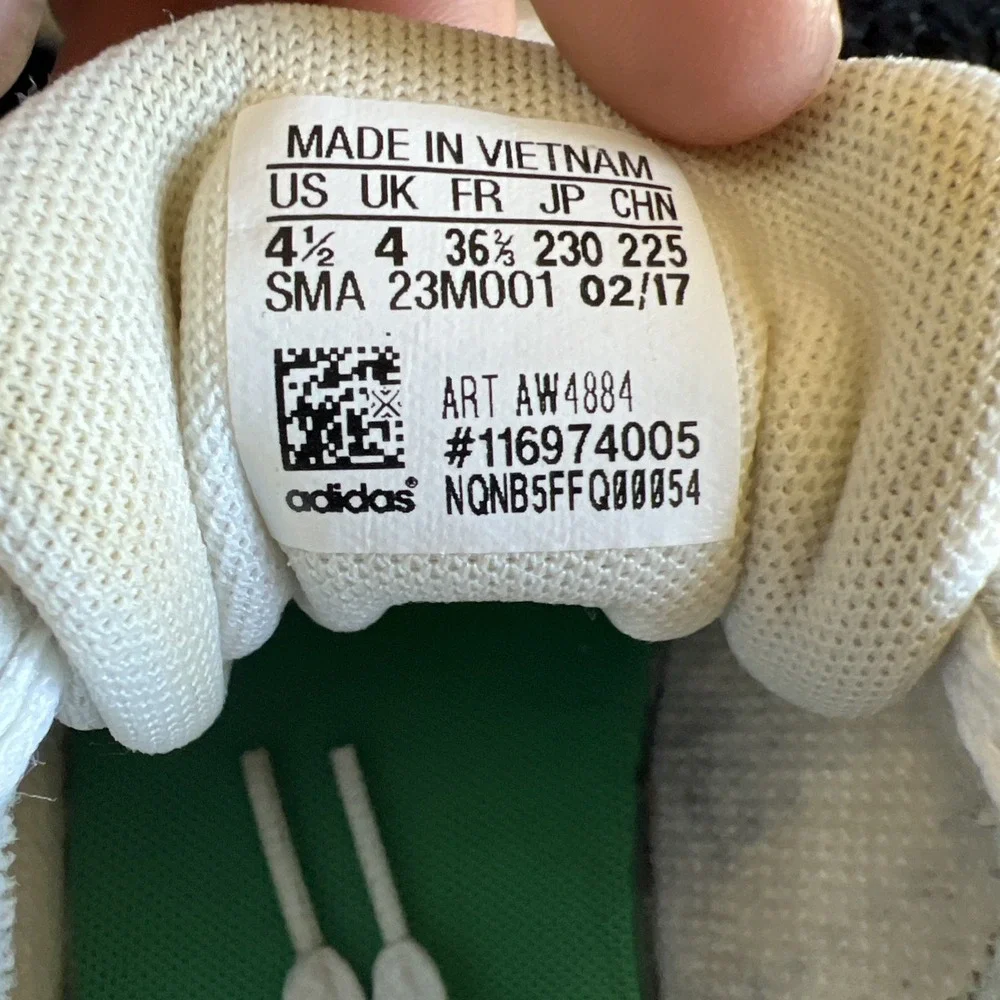 adidas Womens Advantage Base Tennis Shoes White Green Sneakers Sz 4.5‎
